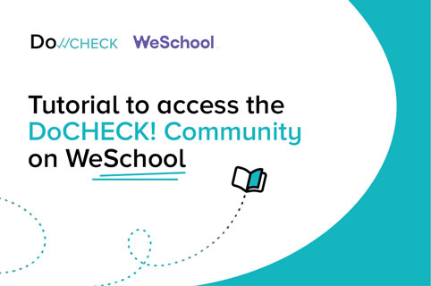 Tutorial to access the DoCHECK! Community on WeSchool